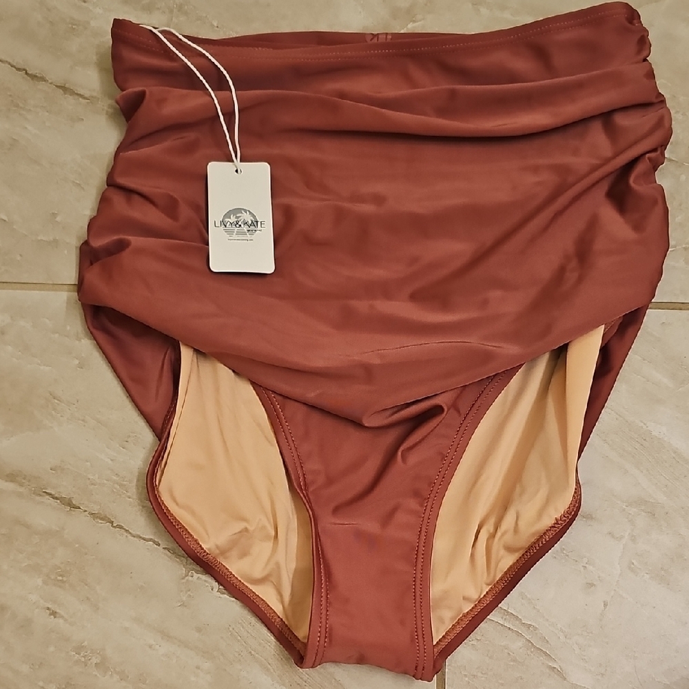 Livy & Kate Brown Bikini with Ruched Waistband